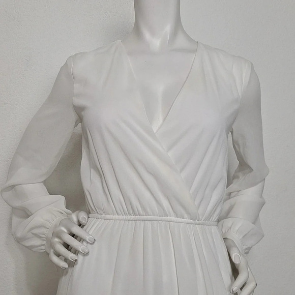 Lulus White Wondrous Water Coastal Romantic Lilies White Maxi Dress Size XXS - Picture 4 of 12